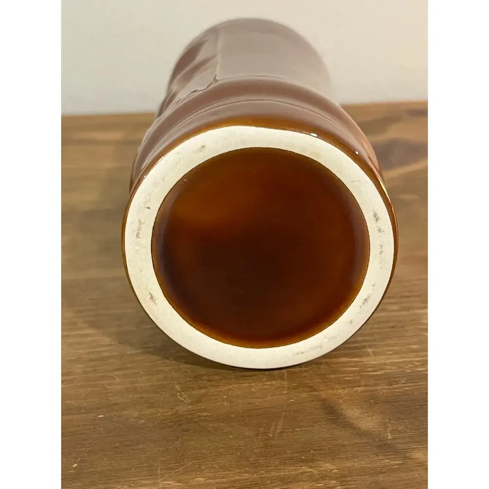 Vintage Brown Tiki Mug‎ Ceramic Barware Polynesian Luau Cocktail Glass